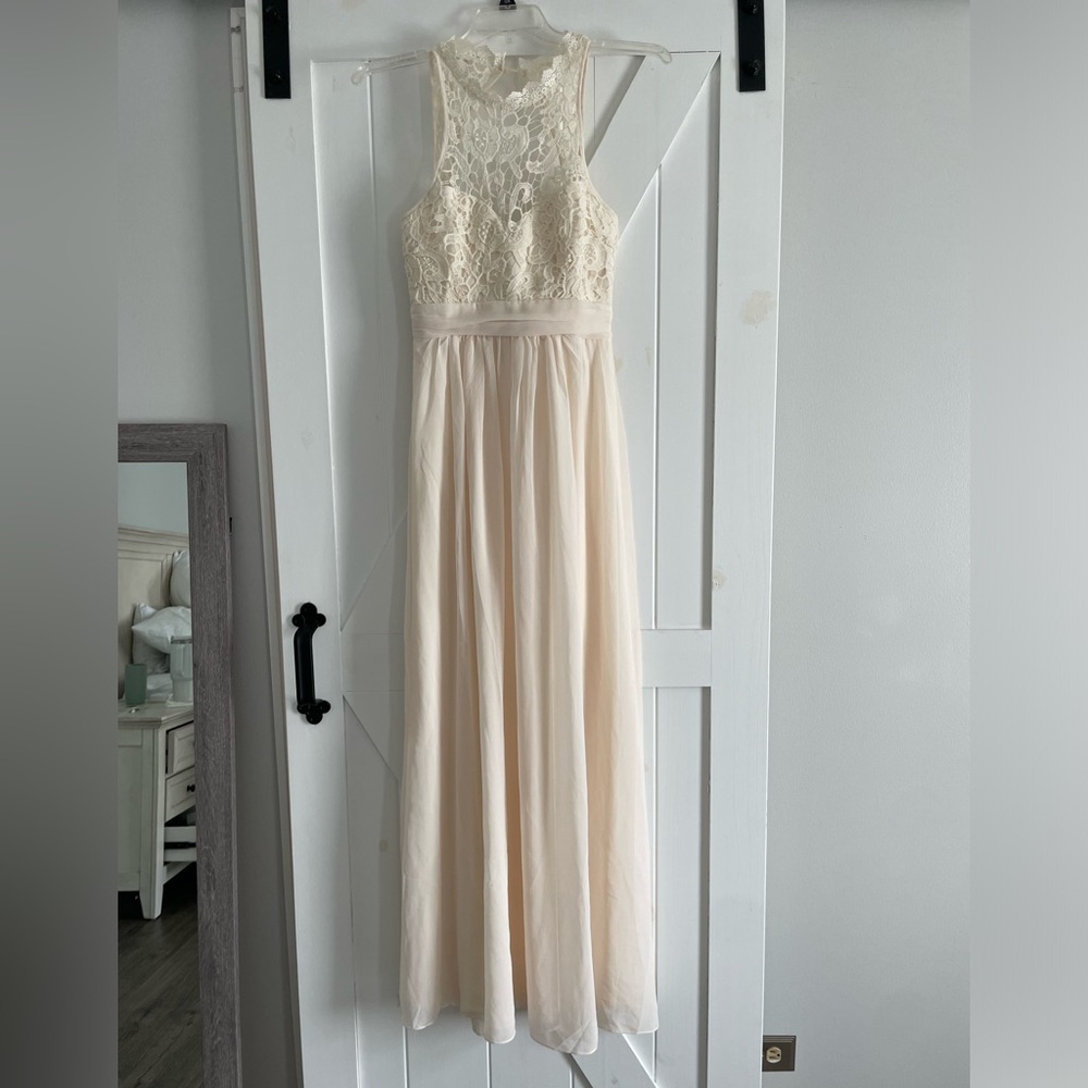 Beige / Off White Floorlength Dress